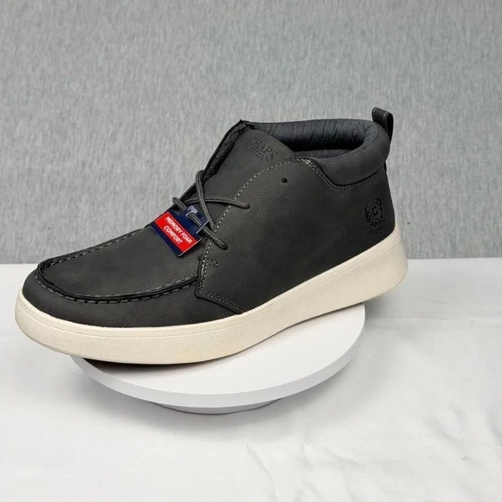 Chaps Paul Mens Gray Moc Toe Chukka Boots‎ Memory Foam Sneakers Size 9M